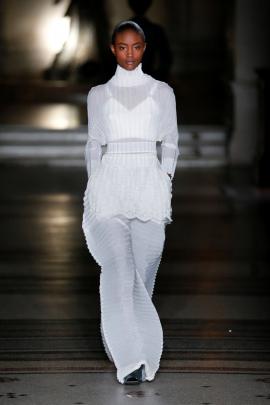 Baggy pants were popular with the designer. Photo: Reuters