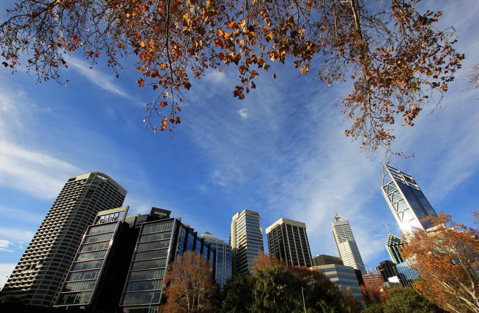 The skyline of Perth, an increasingly popular destination for New Zealand travellers.