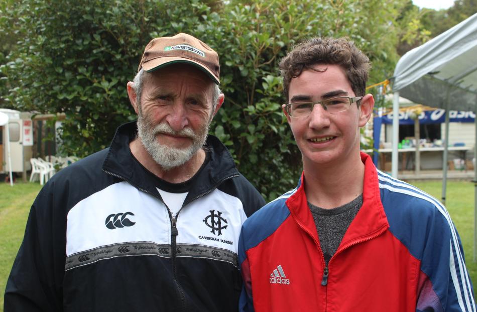 Roger Leslie, of Dunedin, and Josiah McLay (15), of Owaka