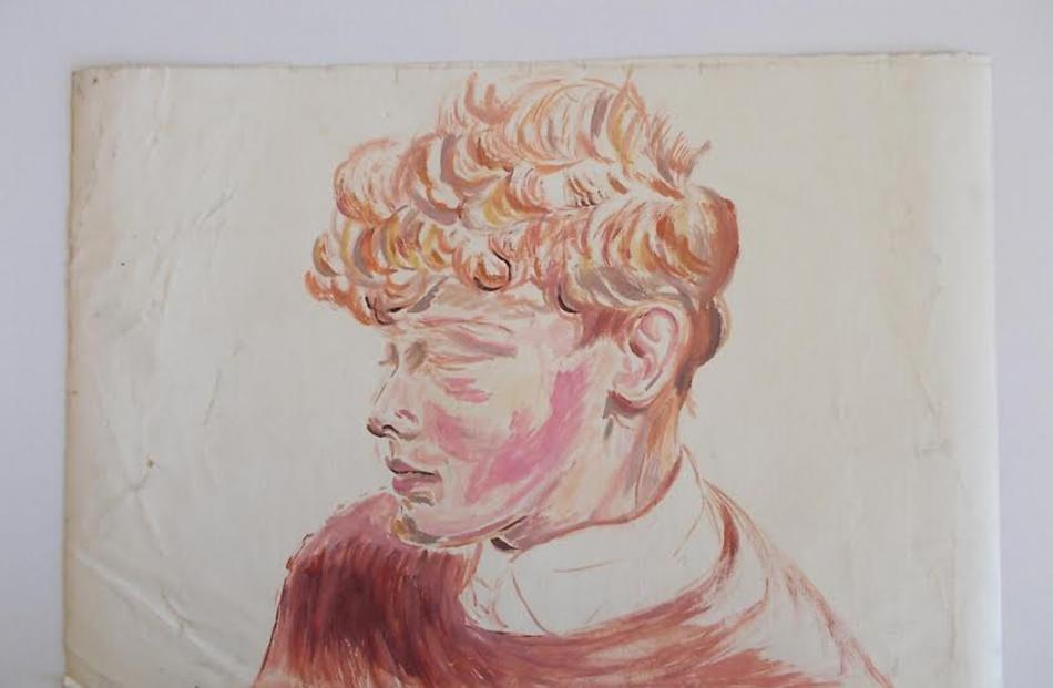 Oil-paint sketch of young man with red hair. Image: supplied