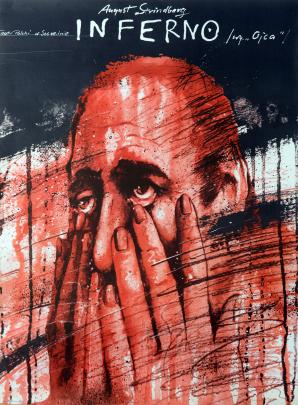 Andrzej Pagowski designed this poster for Inferno, a play based on an autobiographical novel by...