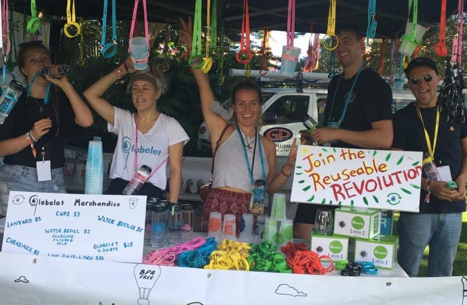 The Globelet team with their reuseable range.