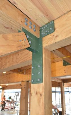 Instead of using steel beams, the west wing of the Otago Polytechnic’s student village project...
