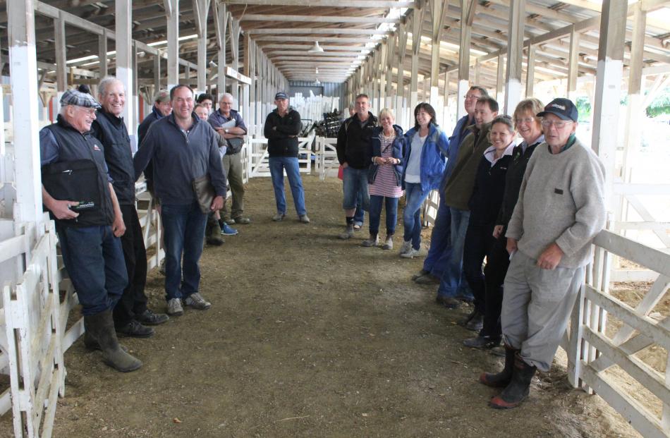 Members of the Southern Texel Breeders' Club take a moment to relax after all the breeders' presentations. 