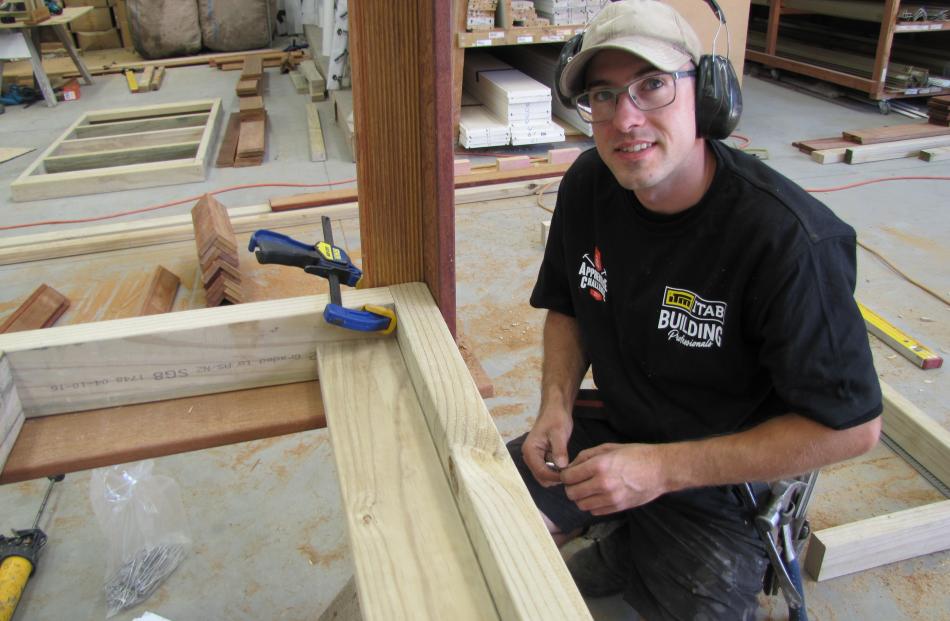 Mark Templeton, of The Builders, in Queenstown, won the Central Otago Builders Challenge in Cromwell on Saturday. Photos by Pam Jones.