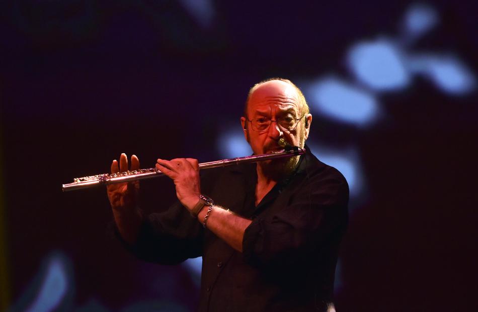 Ian Anderson plays to an enthusiastic Regent Theatre crowd in Dunedin last night. Photos by Peter McIntosh.