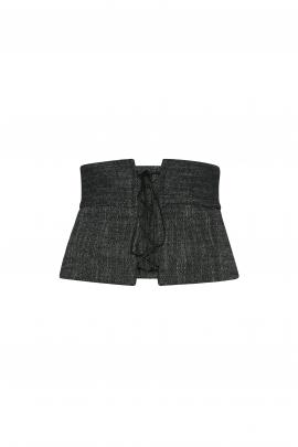 Veronika Maine brushed tweed corset