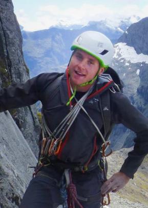 Conor Smith climbing Barrier Knob, in Fiordland. Photos: New Zealand Alpine Team.