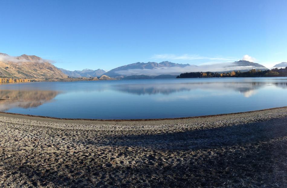 ‘‘A beautiful blue autumn day in Wanaka, taken on Anzac Day morning,’’ writes Susan Mitchell, of...