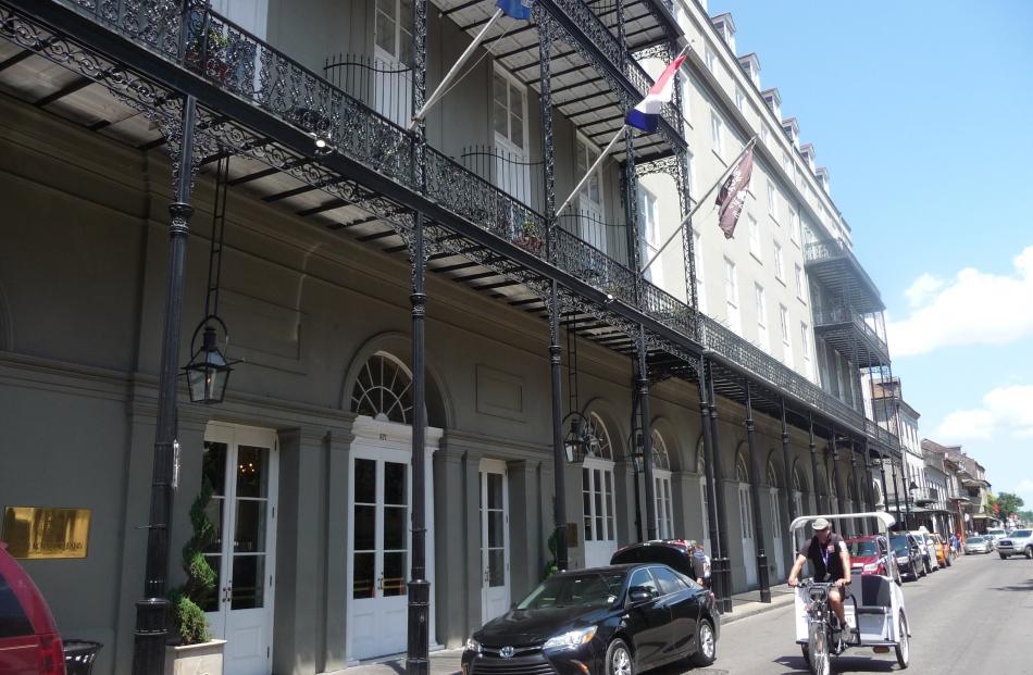 The Omni Royal Orleans Hotel stands on the site of an old slave exchange in New Orleans.