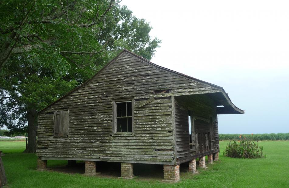 A slave house is out the back at Laura Plantation.