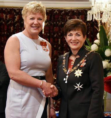 Raylene Bates, of Mosgiel,  MNZM for services to sport. Photos: Government House.