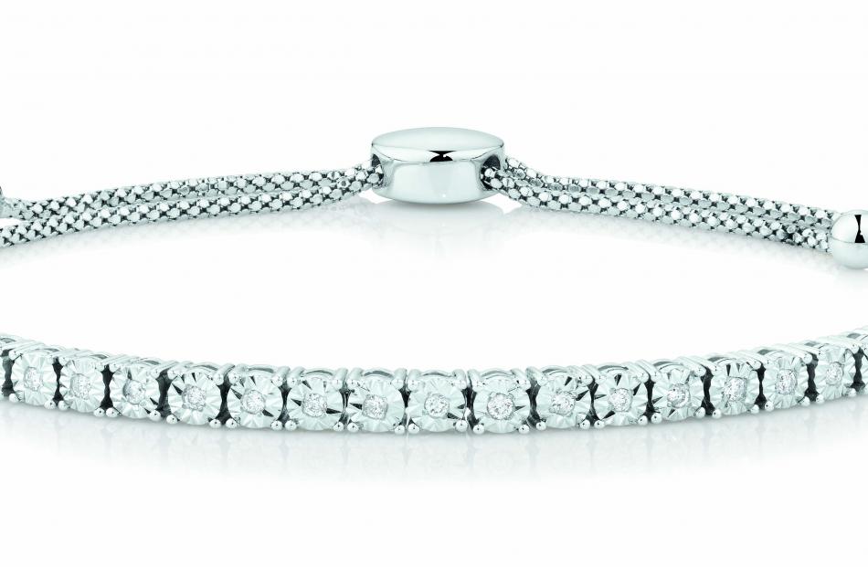 Michael Hill diamond and stirling silver bracelet $799