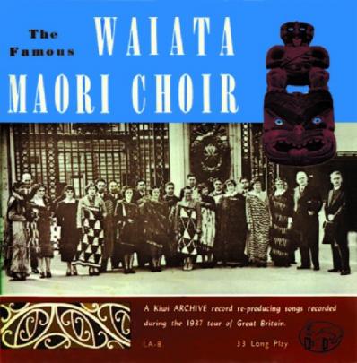 The album cover of the Waiata Maori Choir, which performed for and was entertained by King George...