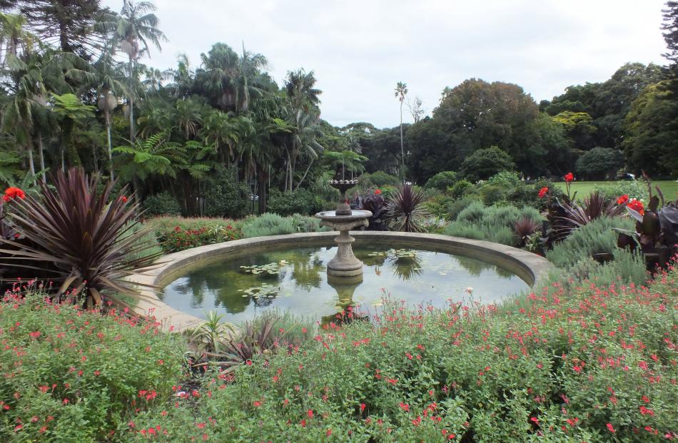 Beyond the pond in front of the house, the view once encompassed Sydney Harbour. 