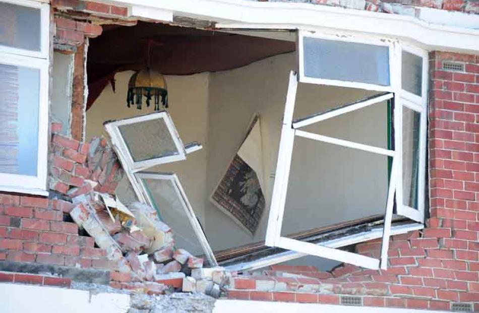 A destroyed flat on Westminister Street. Photo by Craig Baxter.