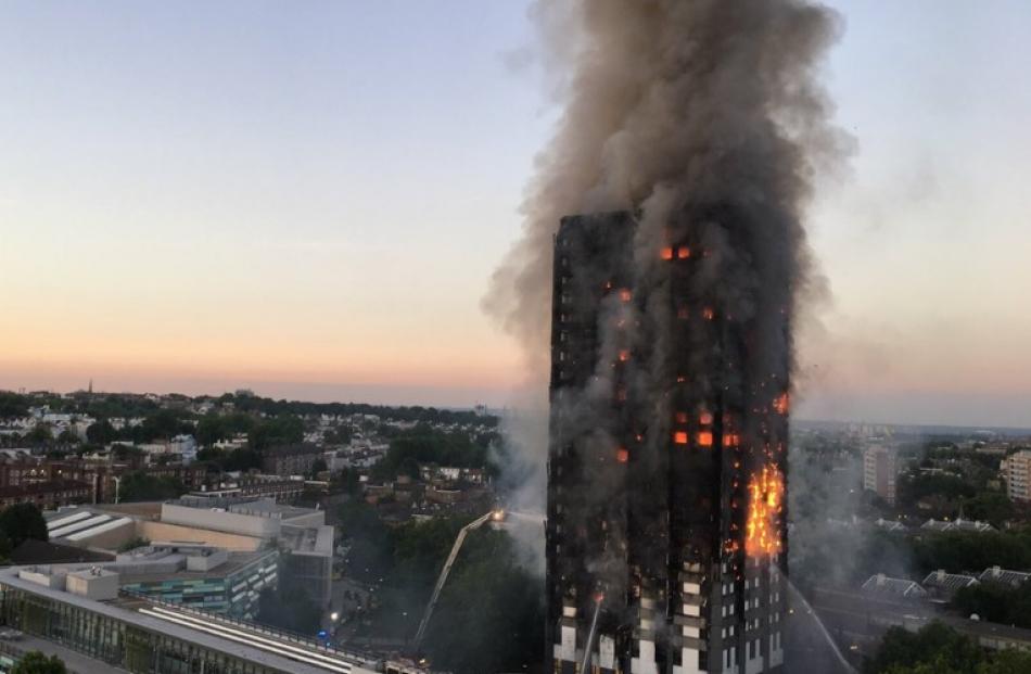 Firefighters In London Battle Massive High-Rise Fire