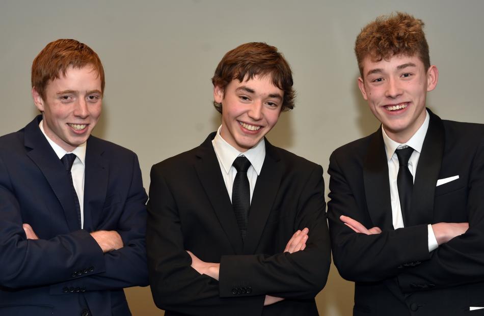 Ben Russell, Liam Croft and Tristan Howard all (17) of Logan Park High School 