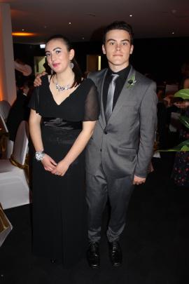 Dayna Smith (16) and Joseph Harrison (16) at the Cromwell College formal. 