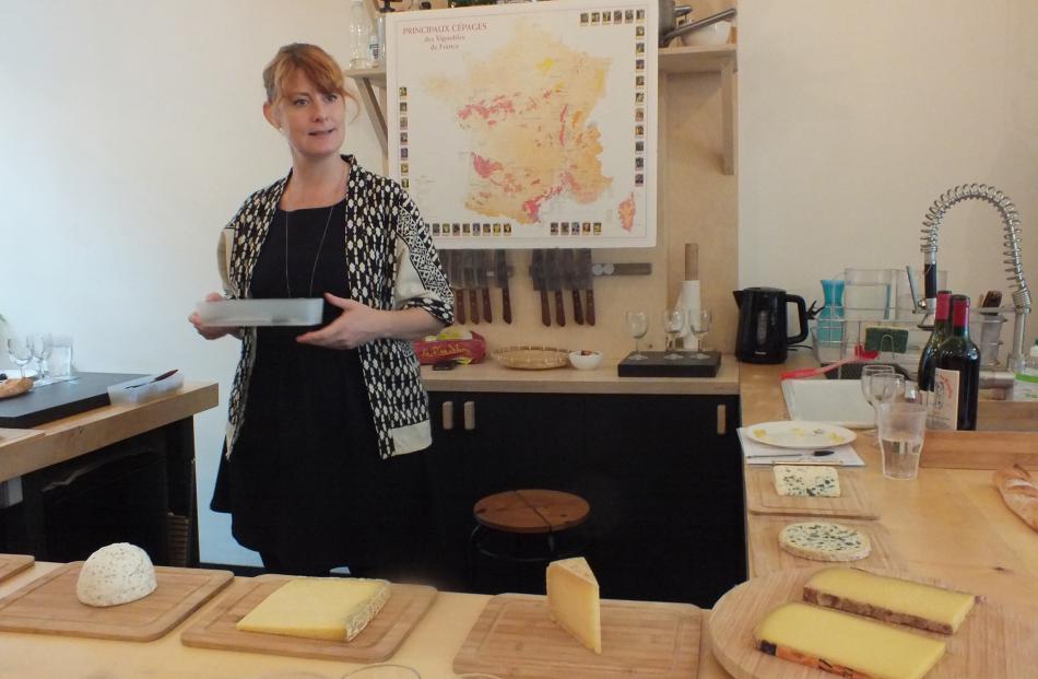 Meg Zimbeck, food writer and founder of Paris by Mouth, makes a point.

