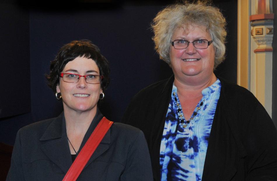 Justine Marshall, of Waitati, and Jo Silich, of Waikouaiti.