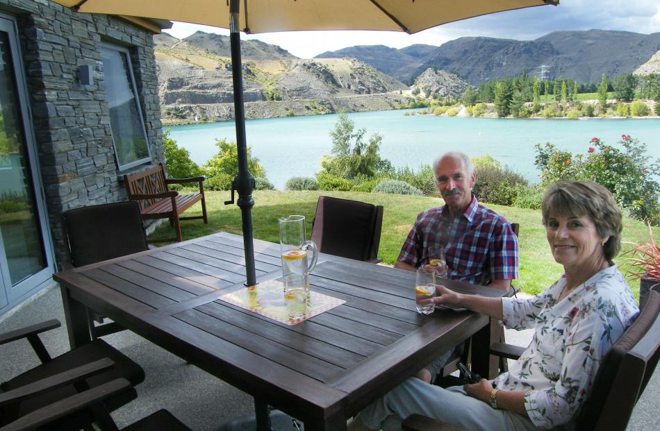 Neville and Debbie Kershaw enjoy their lakeside home. 