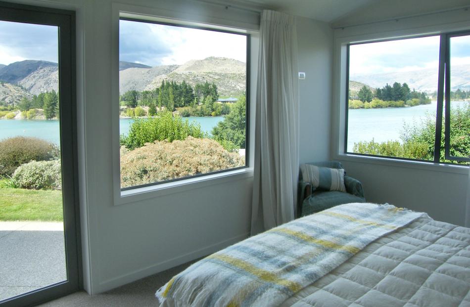 Neville Kershaw can see the fish jumping in Lake Dunstan from the master bedroom.