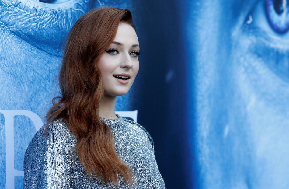 'Game of Thrones' actor Sophie Turner who plays Sansa Stark, at the premier of Season 7. Photo: Reuters