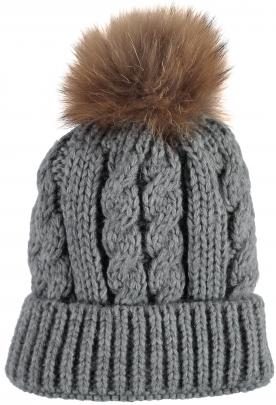 Ketz-ke cable beanie grey marle, $58