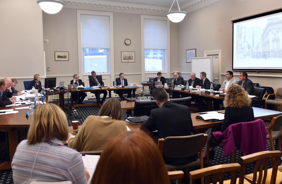 The Dunedin City Council consents hearing yesterday.