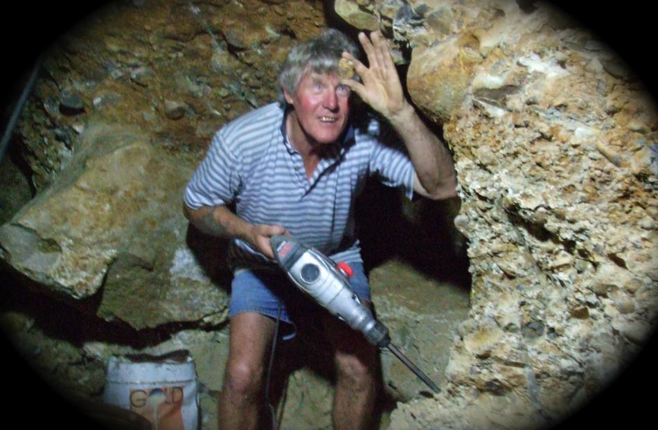 Mr Litchfield finds gemstones underground in his Australian mine. 