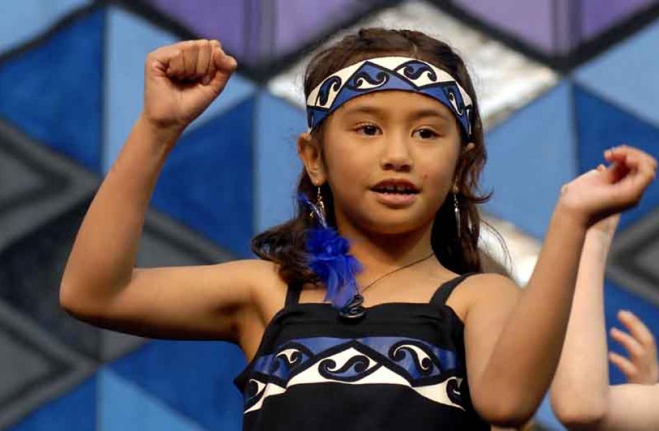 Rawinia Moana (6), of Waitati School. Photo by Gregor Richardson.