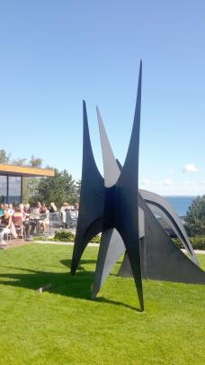 An outdoor sculpture park at Louisiana Modern Art Museum.








