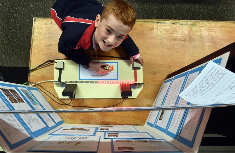 Bill Campbell (13), of Balmacewen Intermediate School, says his Otago Science and Technology Fair...