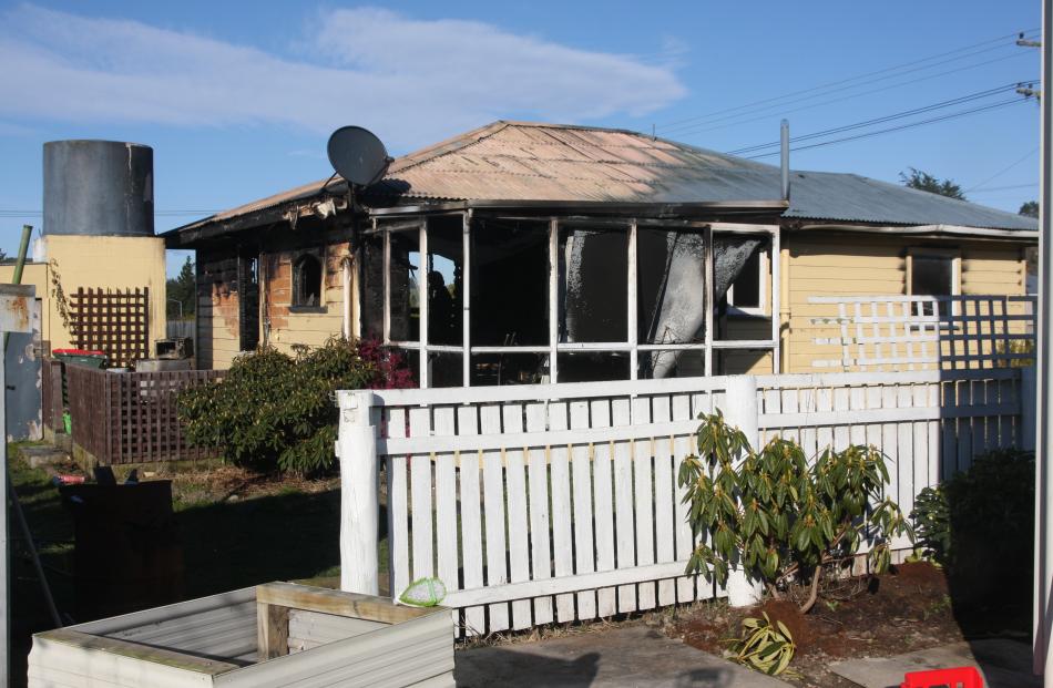 The Hampden property wrecked by fire on Saturday night. PHOTO: SHANNON GILLIES