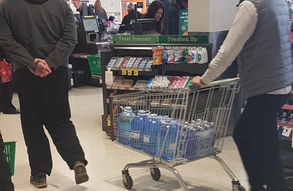 The Dunedin City Council's boil water notice has resulted in a rush of people buying bottled...