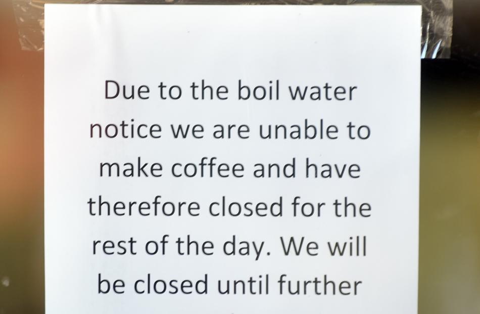 Starbucks, in George St, was closed yesterday due to the boil water notice.