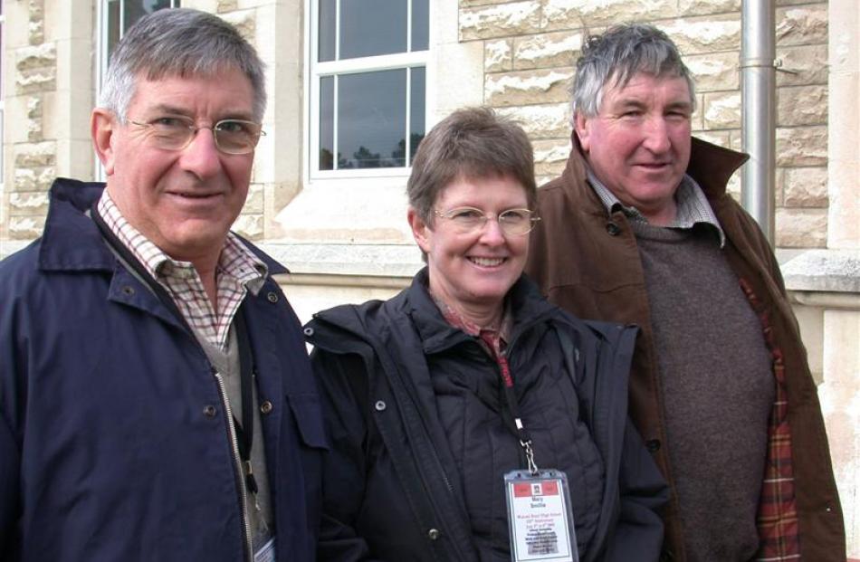 Donald and Mary Smillie (Brisbane) and Bruce Smilie (Gore) at the Waitaki Boys High School 125th...
