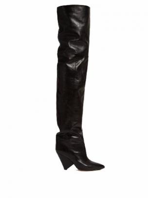 Isabella Marant Lostynn leather over the knee boots, $1580 @ matchesfashion.com

