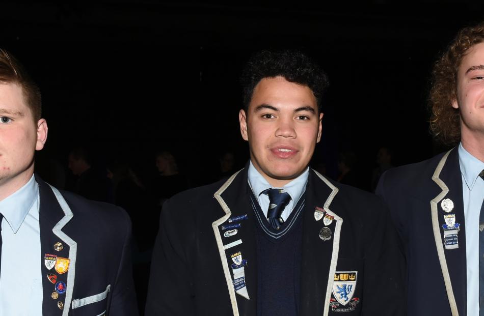 Jack Clement (18), James Te Pairi (17) and Kyle Burns (17).