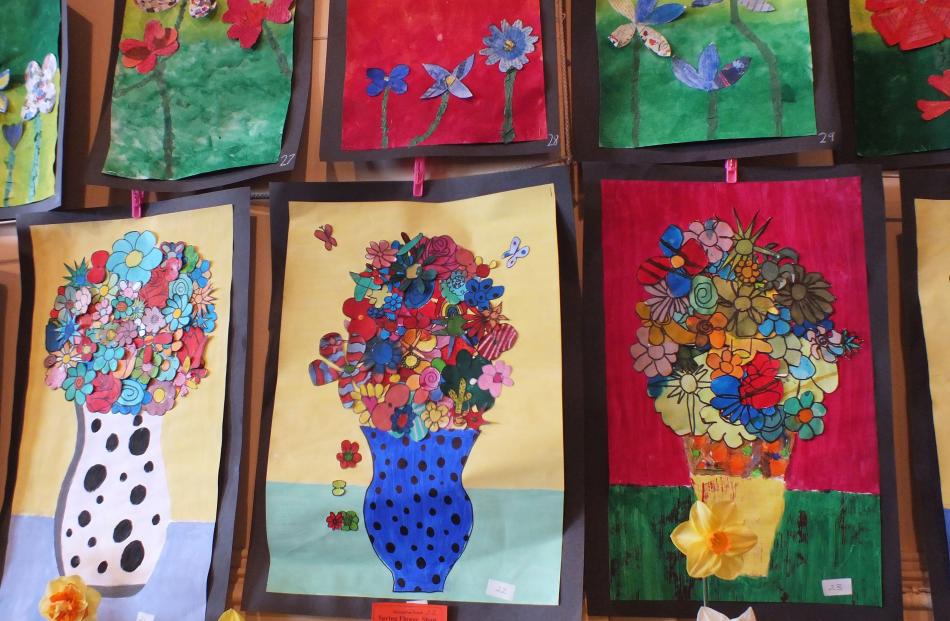 Colour is always to the fore in children’s artworks at Outram and Waikouaiti.