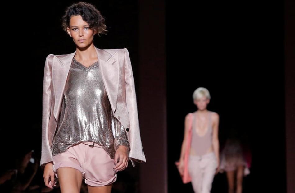 Tom Ford's collection also featured separates like jackets, shorts and blazers. Photo: Reuters