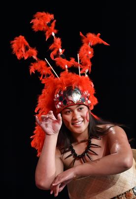 Tivinia Misiloi (17) dances during a quieter moment at last night’s Otago PolyFest at the Edgar...