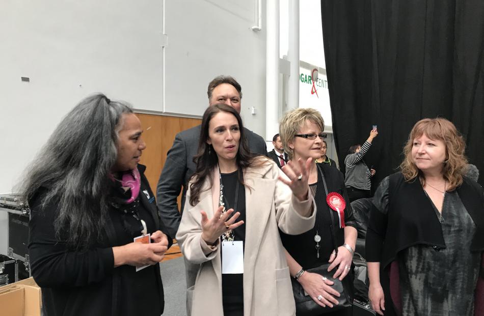 Jacinda Ardern during her visit to Polyfest in Dunedin. Photo: Margot Taylor