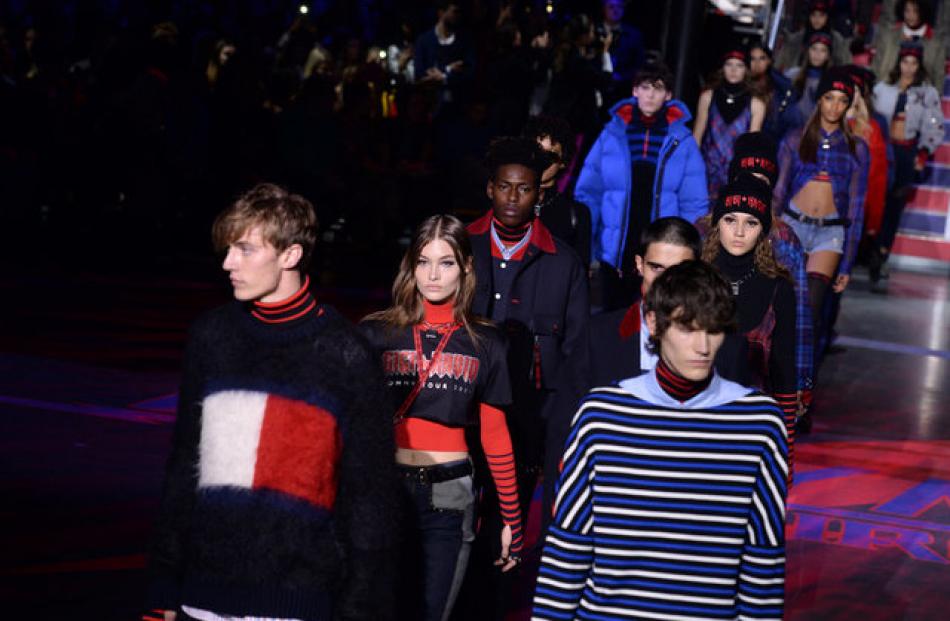 The collection was a rock and grunge-infused take on the traditional "preppy" styles. Photo: Reuters