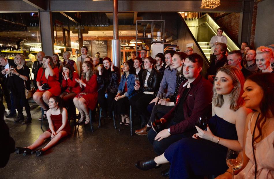 Labour supporters at Vogel Street Kitchen, Dunedin. Photo: Gerard O'Brien