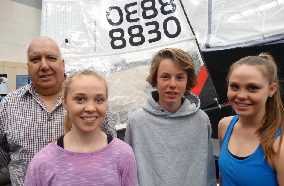 Jeff Mercer, Thea Erichsen (15), James Watt (15) and Laura Erichsen (16), all of Wanaka.