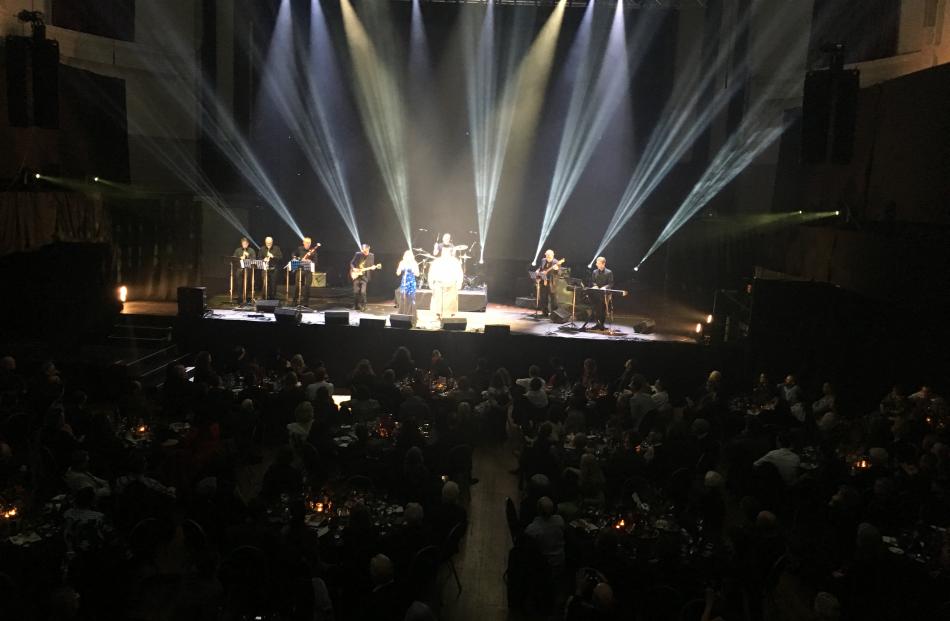 Performance by Graeme Downes, Metitilani Alo, Sophie Morris, Darren Stedman, Rob Burns, and Tom McGrath, with members of the Dunedin Symphony Orchestra. Photo: Craig Baxter