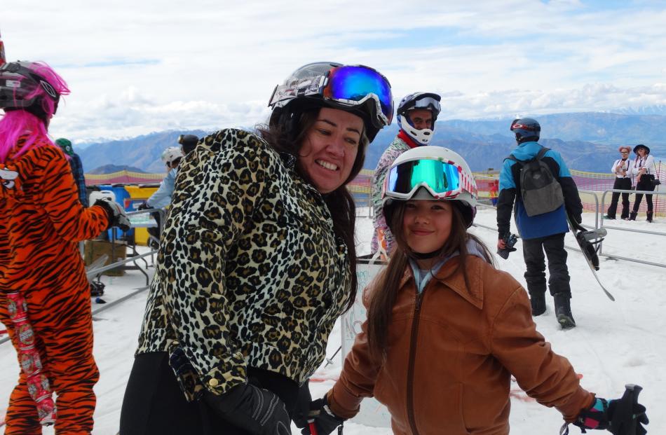Bridget Legnavsky and Ngaio Brona (11), of Wanaka.