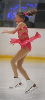 Natasha Woodacre (13), of West Auckland, flies through the air.